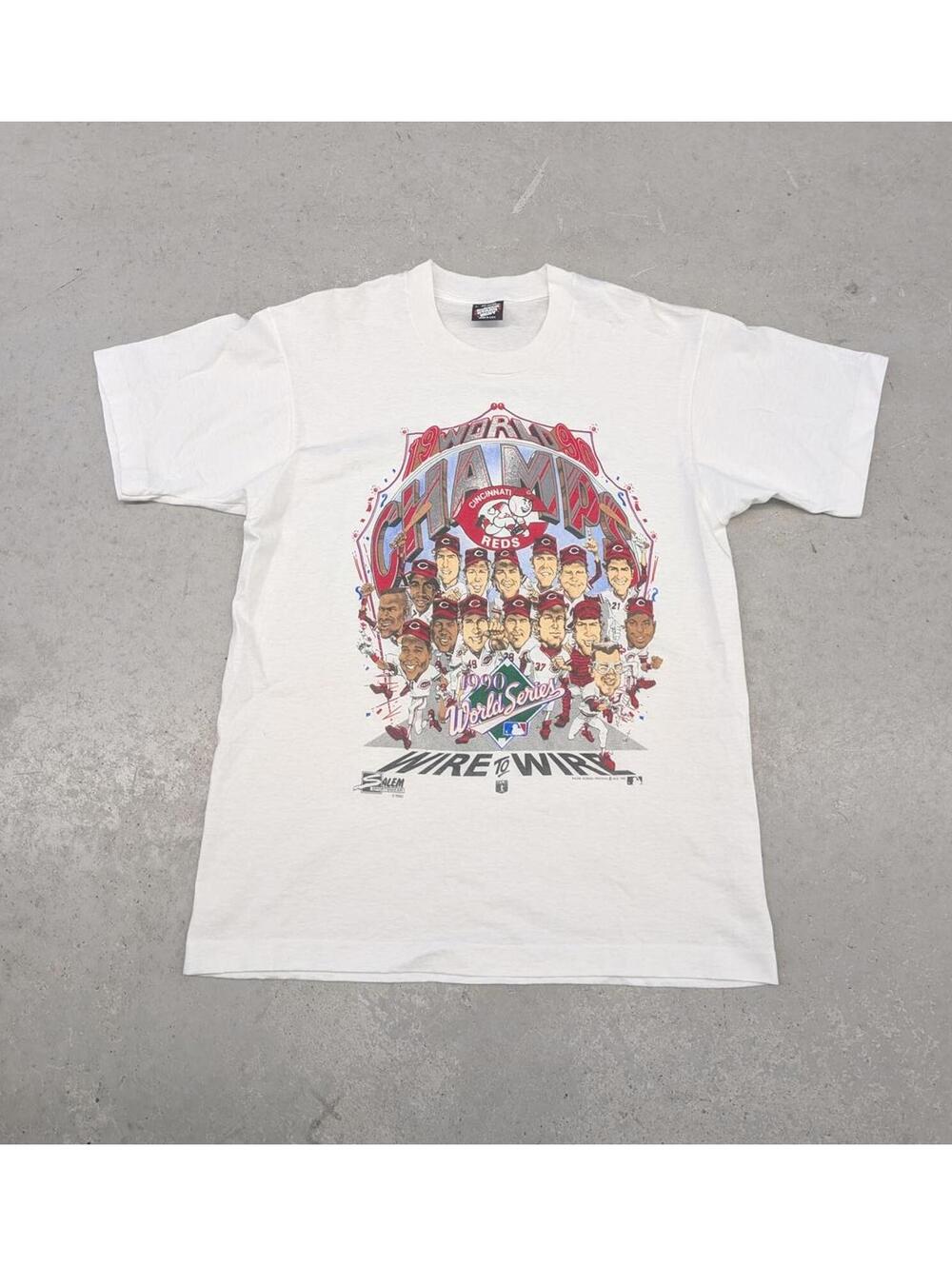 Vintage 90s Cincinnati Reds World Champs Cartoon T-shirt